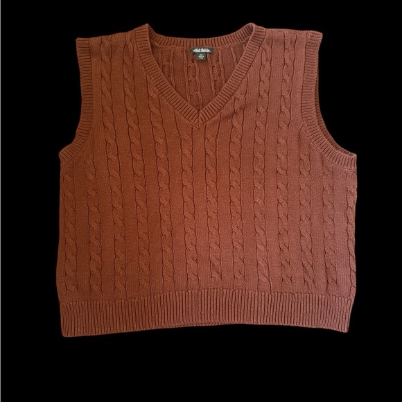Wild Fable Rust V-Neck Sweater Vest - Picture 1 of 5